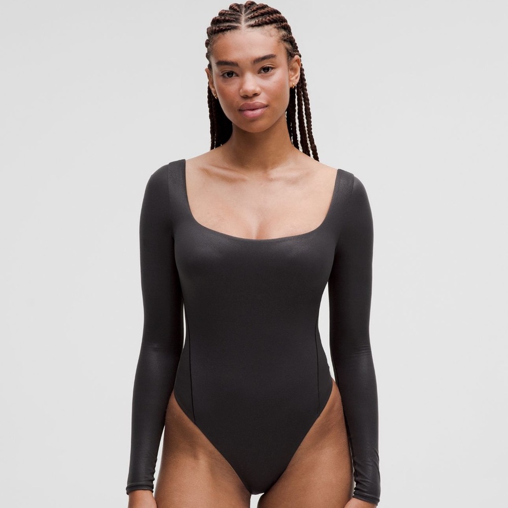 Wundermost ultra soft nulu square neck long sleeve body suit - Picture 1 of 7